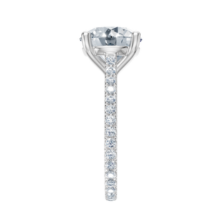 4 Carat Round Brilliant Diamond Engagement Ring in 18K White Gold