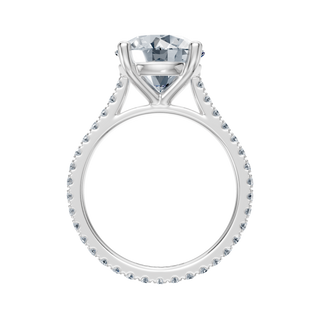 4 Carat Round Brilliant Diamond Engagement Ring in 18K White Gold